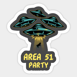 Area 51 Party Design Sticker